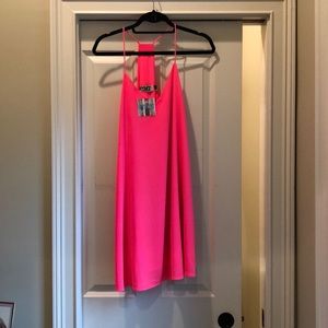 Hot pink razor back dress